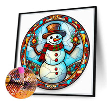 Load image into Gallery viewer, Christmas Snowman Holding Christmas Balls 40*40CM(Canvas) Full Round Drill Diamond Painting
