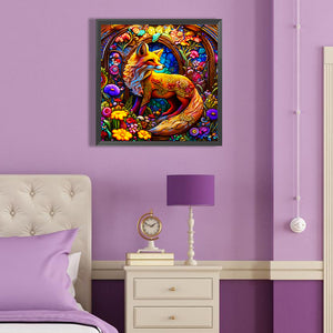 The Fox That Looks Back Brilliantly 40*40CM(Canvas) Full Round Drill Diamond Painting