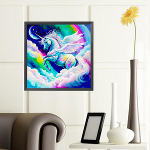Gorgeous White Pegasus 40*40CM(Canvas) Full Round Drill Diamond Painting