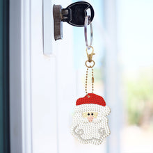 Load image into Gallery viewer, Full Drill Keyring Double Sided Special Shape (6pcs Xmas Snowman Snowflak)
