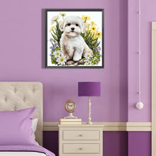 Load image into Gallery viewer, Bichon Frise 40*40CM(Canvas) Full Round Drill Diamond Painting
