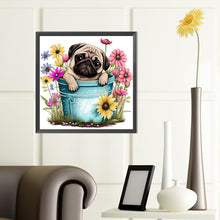 Load image into Gallery viewer, Pug Dog 40*40CM(Canvas) Full Round Drill Diamond Painting
