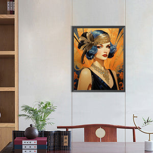 Attractive Woman 40*50CM(Canvas) Full Round Drill Diamond Painting