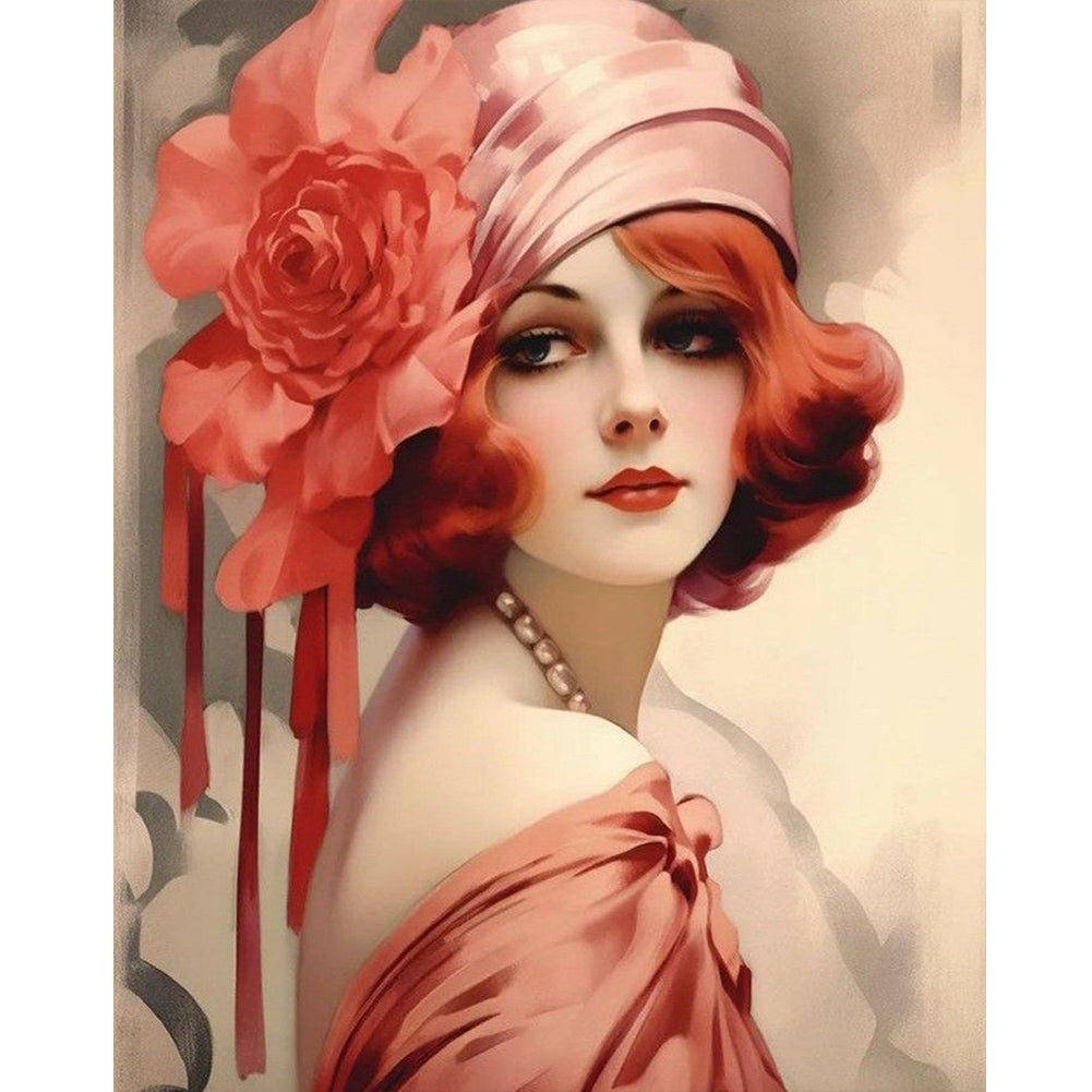 Attractive Woman 40*50CM(Canvas) Full Round Drill Diamond Painting