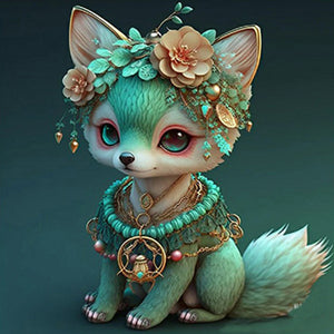 Cute Little Fox 30*30CM(Canvas) Full Round Drill Diamond Painting