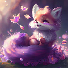 Load image into Gallery viewer, Cute Little Fox 30*30CM(Canvas) Full Round Drill Diamond Painting
