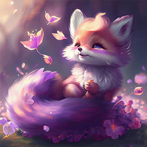 Cute Little Fox 30*30CM(Canvas) Full Round Drill Diamond Painting