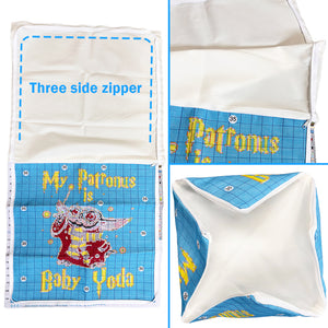 17.72x17.72In Cross Stitch Pillow Kit with Zip for Kids Adults Sewing Craft Gift