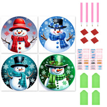 Load image into Gallery viewer, Rainbow Winter Snowman 40*40CM(Canvas) Full Round Drill Diamond Painting
