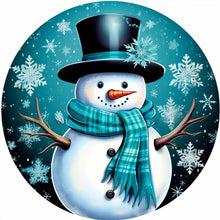 Load image into Gallery viewer, Rainbow Winter Snowman 40*40CM(Canvas) Full Round Drill Diamond Painting
