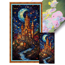 Load image into Gallery viewer, Stain Glass Castle (35*65CM) 14CT 2 Stamped Cross Stitch
