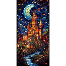 Load image into Gallery viewer, Stain Glass Castle (35*65CM) 14CT 2 Stamped Cross Stitch
