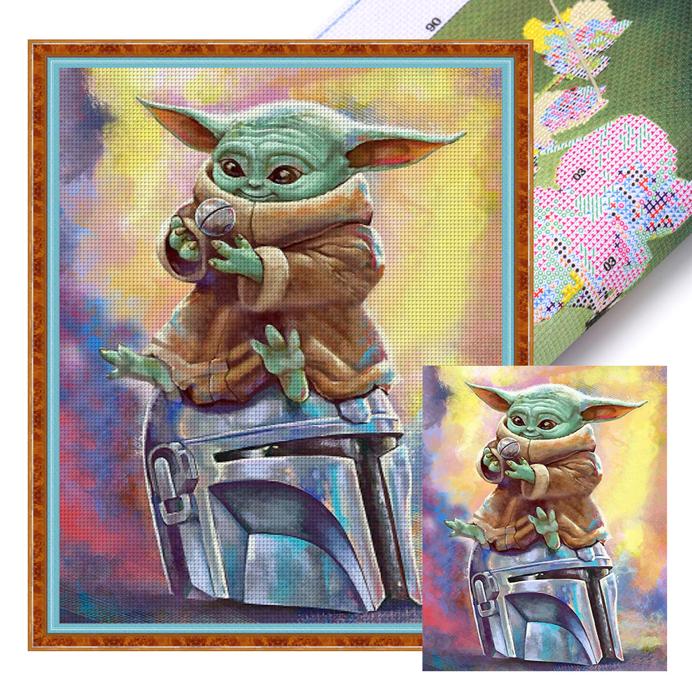 Yoda (40*50CM) 14CT 2 Stamped Cross Stitch