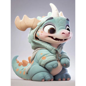 Cute Winter Dragon 30*40CM(Picture) Full Square Drill Diamond Painting