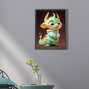 Cute Winter Dragon 30*40CM(Picture) Full Square Drill Diamond Painting