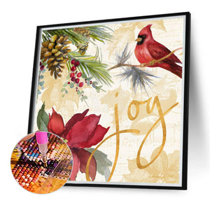 Christmas Words Joy 40*40CM(Canvas) Full Round Drill Diamond Painting