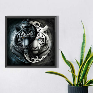 Yin Yang Wolf 50*50CM(Picture) Full Square Drill Diamond Painting