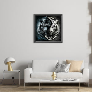 Yin Yang Wolf 50*50CM(Picture) Full Square Drill Diamond Painting