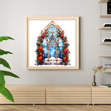 Load image into Gallery viewer, Window Grille-Christmas Elements (40*40CM) 14CT 2 Stamped Cross Stitch
