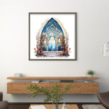 Load image into Gallery viewer, Window Grille-Christmas Elements (40*40CM) 14CT 2 Stamped Cross Stitch
