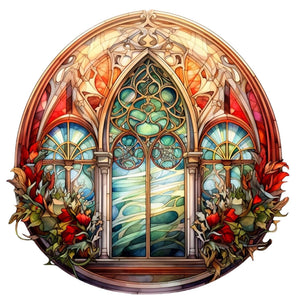 Window Grille-Christmas Elements (40*40CM) 14CT 2 Stamped Cross Stitch