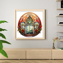 Load image into Gallery viewer, Window Grille-Christmas Elements (40*40CM) 14CT 2 Stamped Cross Stitch
