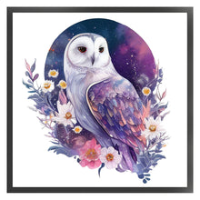 Load image into Gallery viewer, Flowers Owl (40*40CM) 16CT 2 Stamped Cross Stitch
