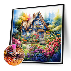 Garden House 40*40CM(Canvas) Full Round Drill Diamond Painting