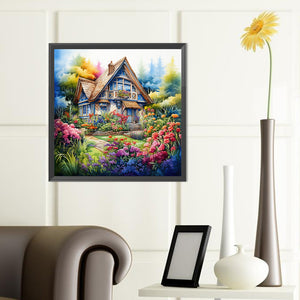 Garden House 40*40CM(Canvas) Full Round Drill Diamond Painting