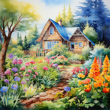 Load image into Gallery viewer, Garden House 40*40CM(Canvas) Full Round Drill Diamond Painting
