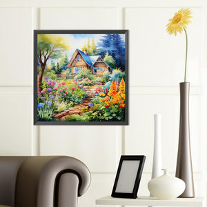 Garden House 40*40CM(Canvas) Full Round Drill Diamond Painting