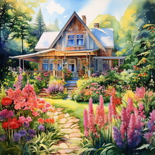 Load image into Gallery viewer, Garden House 40*40CM(Canvas) Full Round Drill Diamond Painting
