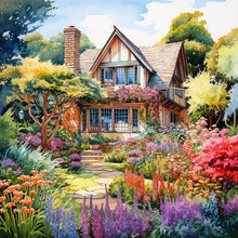 Load image into Gallery viewer, Garden House 40*40CM(Canvas) Full Round Drill Diamond Painting
