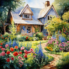 Load image into Gallery viewer, Garden House 40*40CM(Canvas) Full Round Drill Diamond Painting
