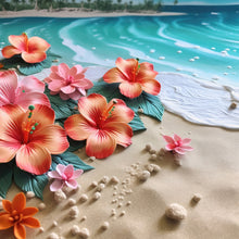 Load image into Gallery viewer, Clean Beach Flowers 40*40CM(Canvas) Full Round Drill Diamond Painting
