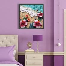 Load image into Gallery viewer, Clean Beach Flowers 40*40CM(Canvas) Full Round Drill Diamond Painting
