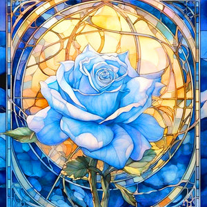 Blue Roses 40*40CM(Canvas) Full Round Drill Diamond Painting