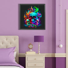 Load image into Gallery viewer, Fire Of Life Skull Girl 40*40CM(Canvas) Full Round Drill Diamond Painting

