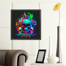 Load image into Gallery viewer, Fire Of Life Skull Girl 40*40CM(Canvas) Full Round Drill Diamond Painting
