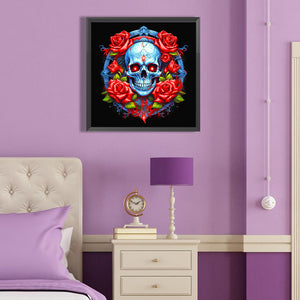 Guardian Skull Girl 40*40CM(Canvas) Full Round Drill Diamond Painting