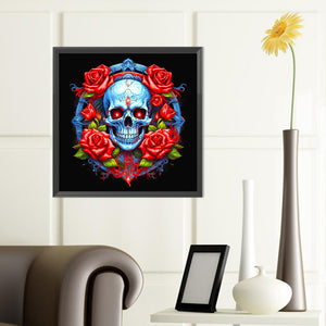 Guardian Skull Girl 40*40CM(Canvas) Full Round Drill Diamond Painting