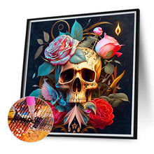 Load image into Gallery viewer, Rose Skull Girl 40*40CM(Canvas) Full Round Drill Diamond Painting
