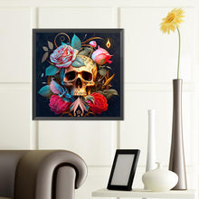 Load image into Gallery viewer, Rose Skull Girl 40*40CM(Canvas) Full Round Drill Diamond Painting
