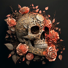 Load image into Gallery viewer, Metal Skull Girl 40*40CM(Canvas) Full Round Drill Diamond Painting
