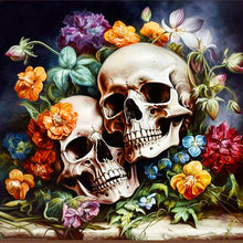 Load image into Gallery viewer, Bouquet Skull Girl 40*40CM(Canvas) Full Round Drill Diamond Painting
