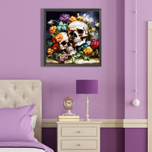 Load image into Gallery viewer, Bouquet Skull Girl 40*40CM(Canvas) Full Round Drill Diamond Painting
