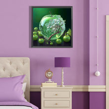 Load image into Gallery viewer, Green Crystal Flower Apple¡¤Christmas Eve 40*40CM(Canvas) Full Round Drill Diamond Painting
