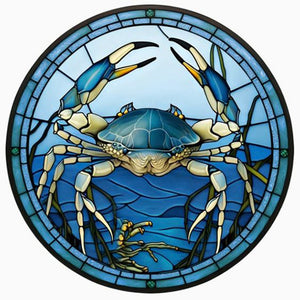 Stain Glass Crab (40*40CM) 11CT 3 Stamped Cross Stitch