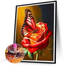 Load image into Gallery viewer, Butterfly And Rose 40*50CM(Canvas) Full Round Drill Diamond Painting
