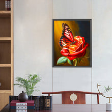 Load image into Gallery viewer, Butterfly And Rose 40*50CM(Canvas) Full Round Drill Diamond Painting
